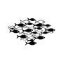 Wallity Fishes - 276 Accesorio de Pared de Metal Negro